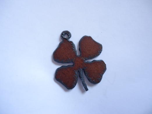(image for) Four leaf clover metal cutout pendant #CG002-L - Click Image to Close